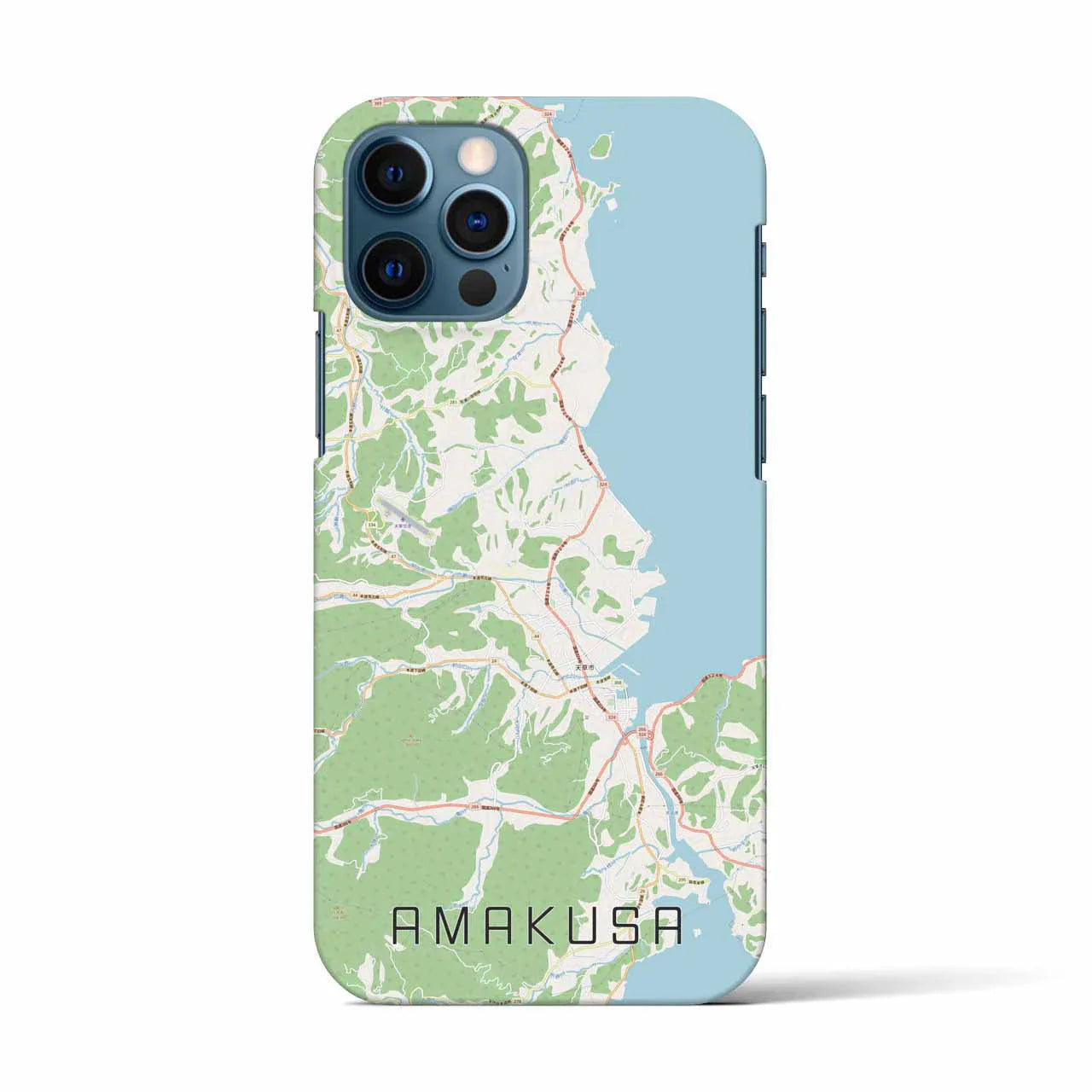 【天草(熊本県)】地図柄iPhoneケース(バックカバータイプ)