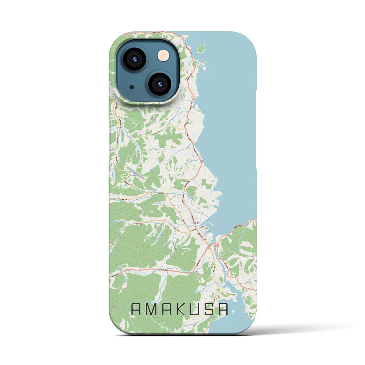 【天草(熊本県)】地図柄iPhoneケース(バックカバータイプ)