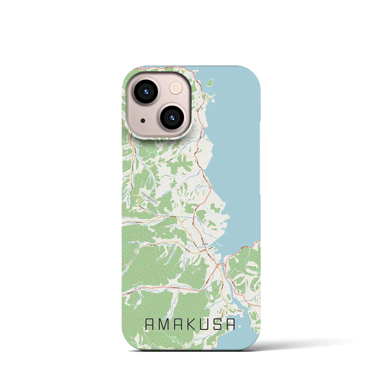 【天草(熊本県)】地図柄iPhoneケース(バックカバータイプ)