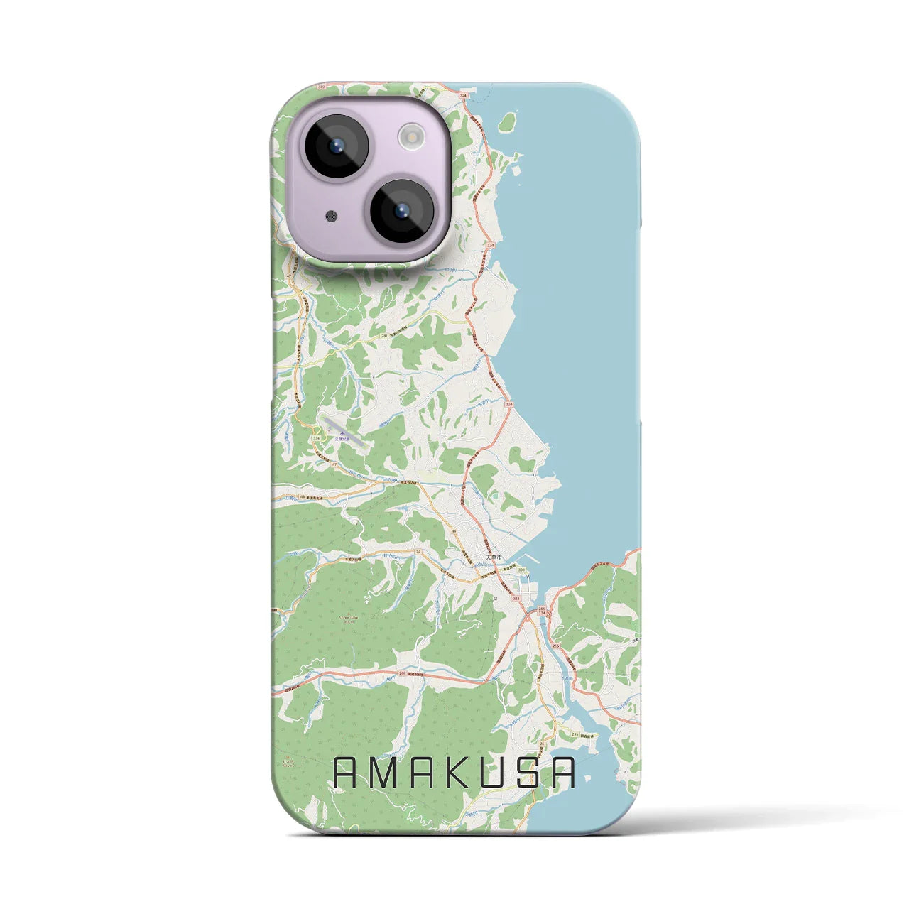 【天草(熊本県)】地図柄iPhoneケース(バックカバータイプ)