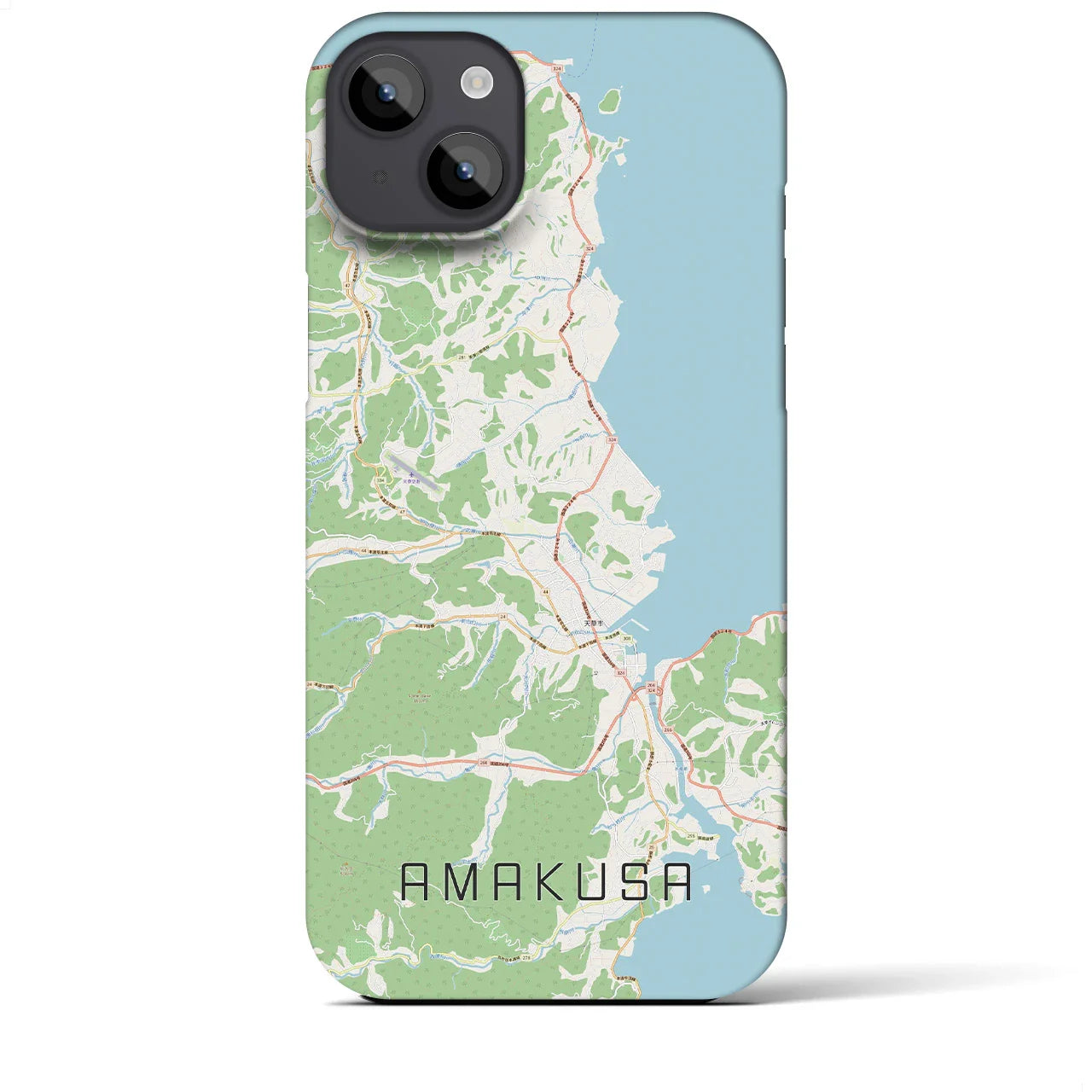 【天草(熊本県)】地図柄iPhoneケース(バックカバータイプ)