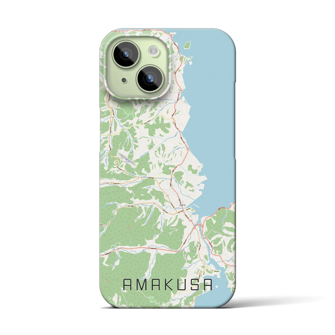 【天草(熊本県)】地図柄iPhoneケース(バックカバータイプ)