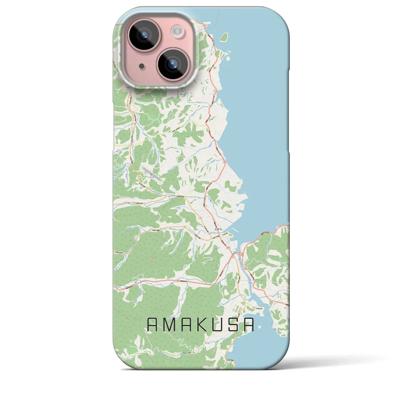 【天草(熊本県)】地図柄iPhoneケース(バックカバータイプ)