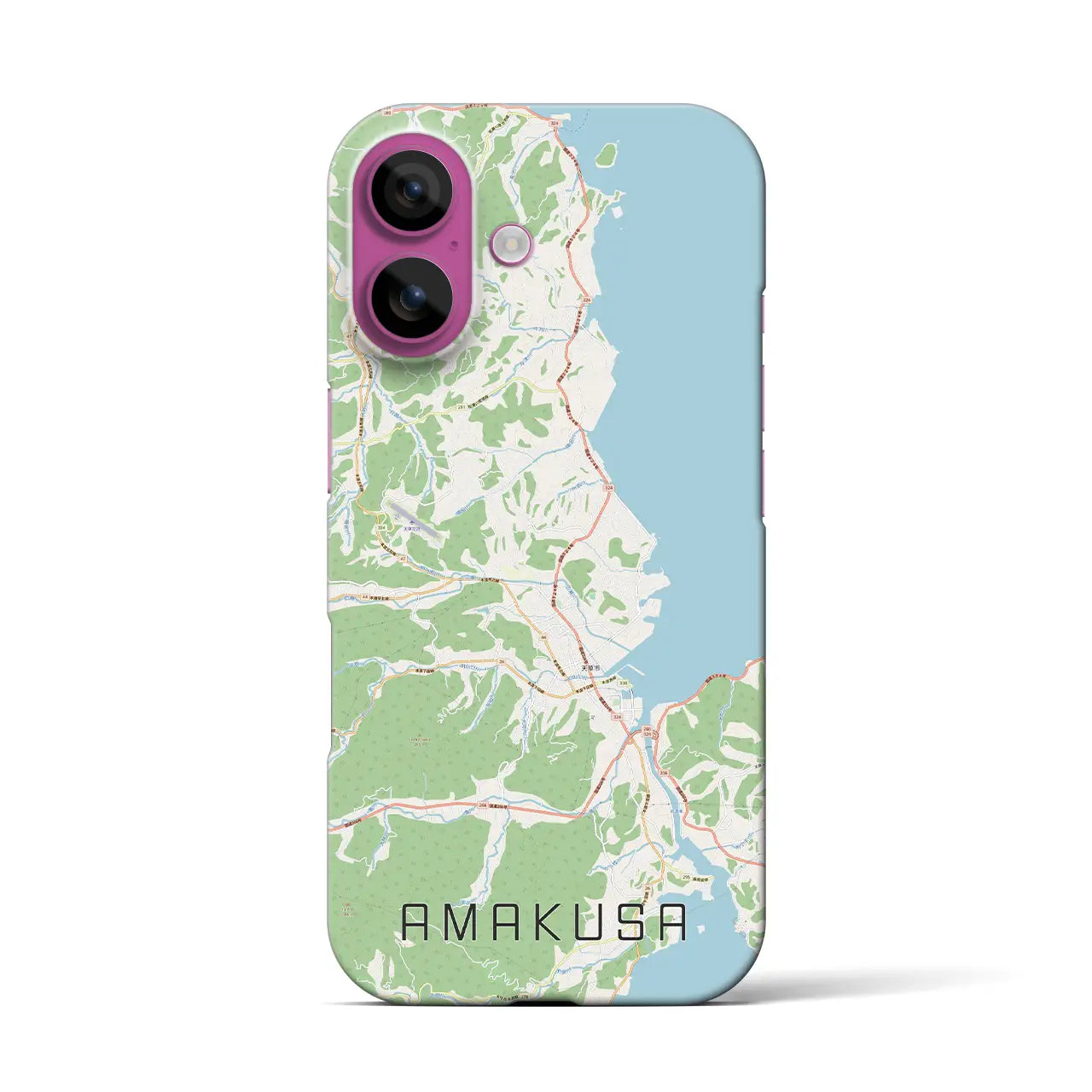 【天草(熊本県)】地図柄iPhoneケース(バックカバータイプ)