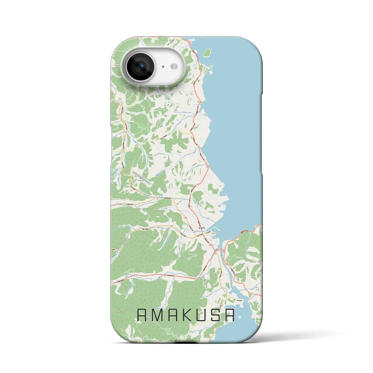 【天草(熊本県)】地図柄iPhoneケース(バックカバータイプ)