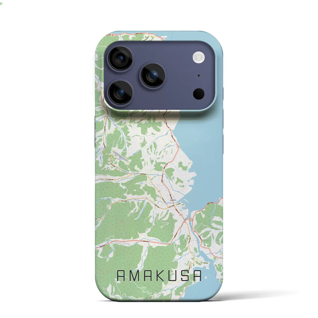 【天草(熊本県)】地図柄iPhoneケース(バックカバータイプ)