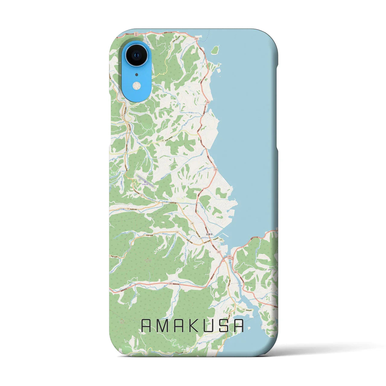 【天草(熊本県)】地図柄iPhoneケース(バックカバータイプ)