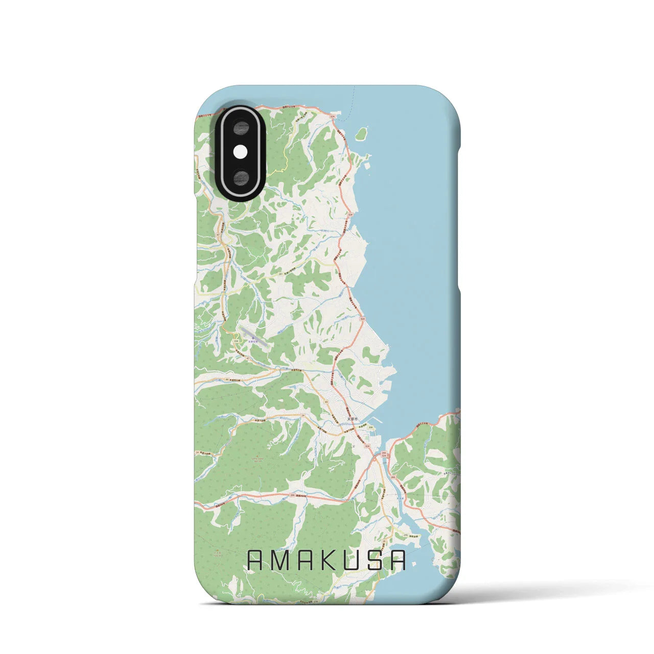 【天草(熊本県)】地図柄iPhoneケース(バックカバータイプ)