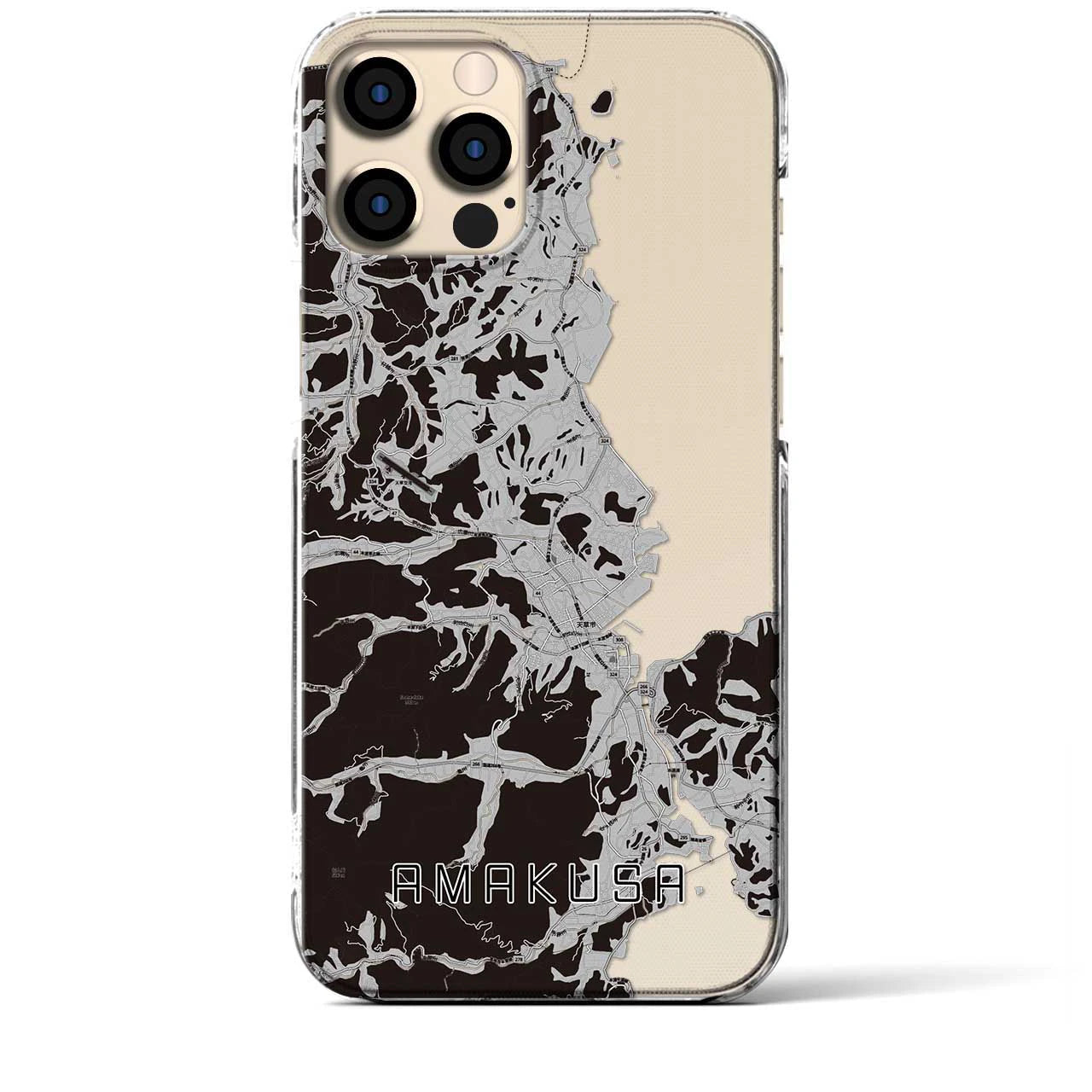 【天草(熊本県)】地図柄iPhoneケース(クリアタイプ)