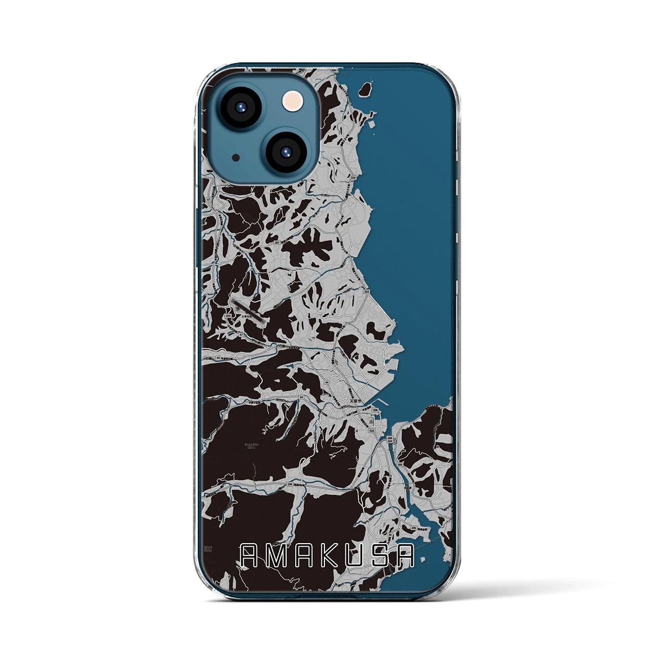 【天草(熊本県)】地図柄iPhoneケース(クリアタイプ)