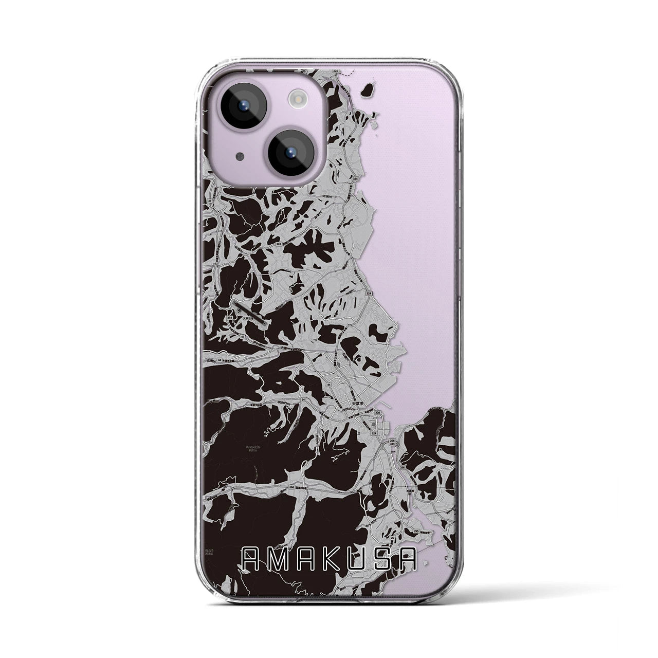 【天草(熊本県)】地図柄iPhoneケース(クリアタイプ)