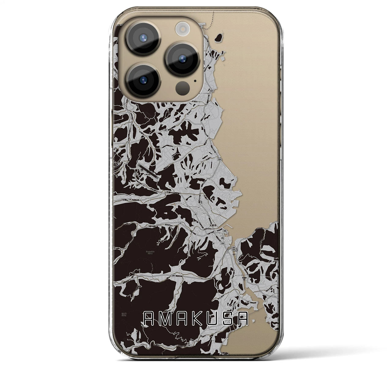 【天草(熊本県)】地図柄iPhoneケース(クリアタイプ)