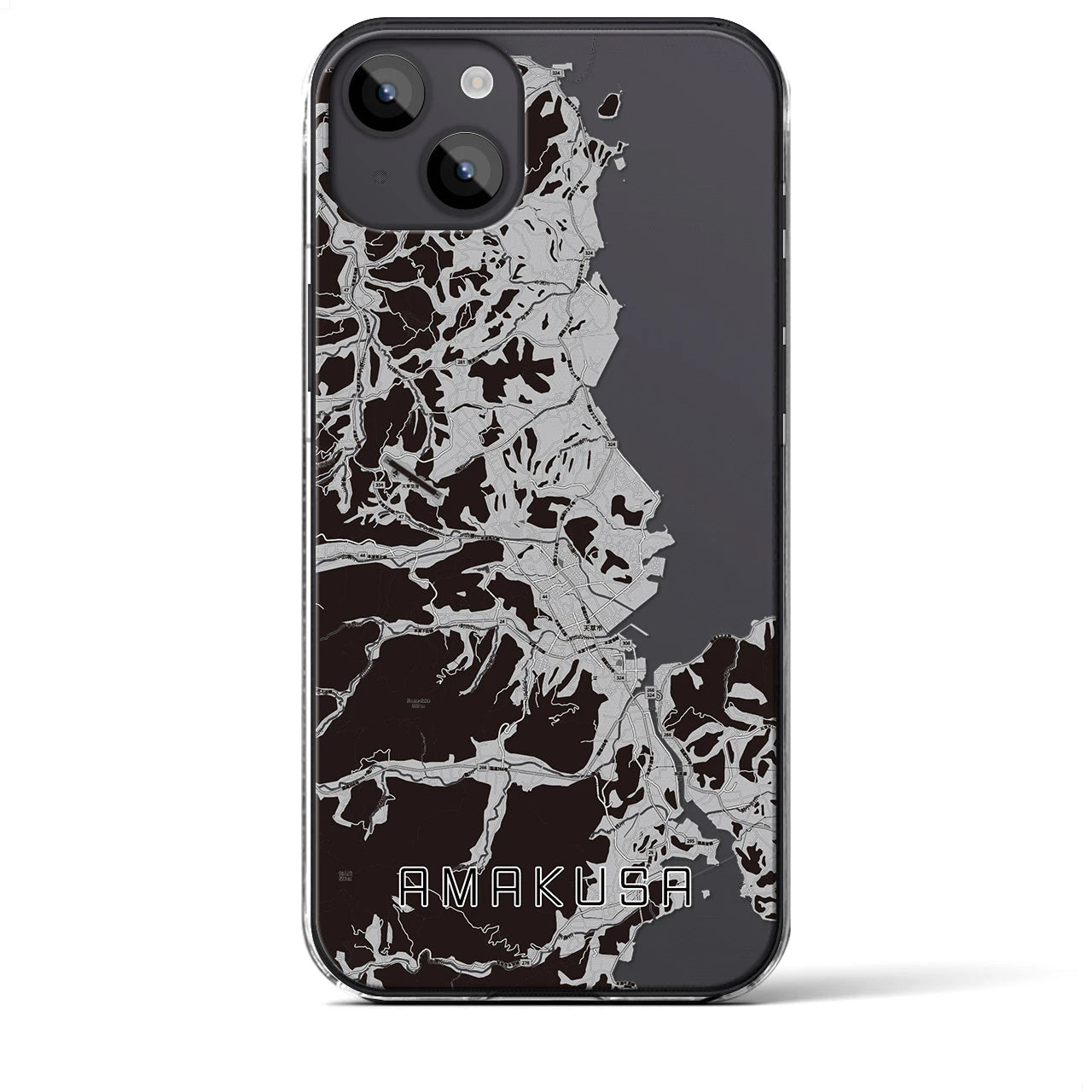 【天草(熊本県)】地図柄iPhoneケース(クリアタイプ)