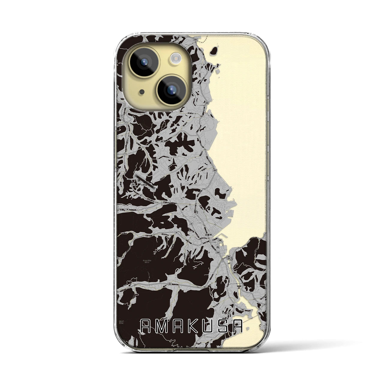 【天草(熊本県)】地図柄iPhoneケース(クリアタイプ)