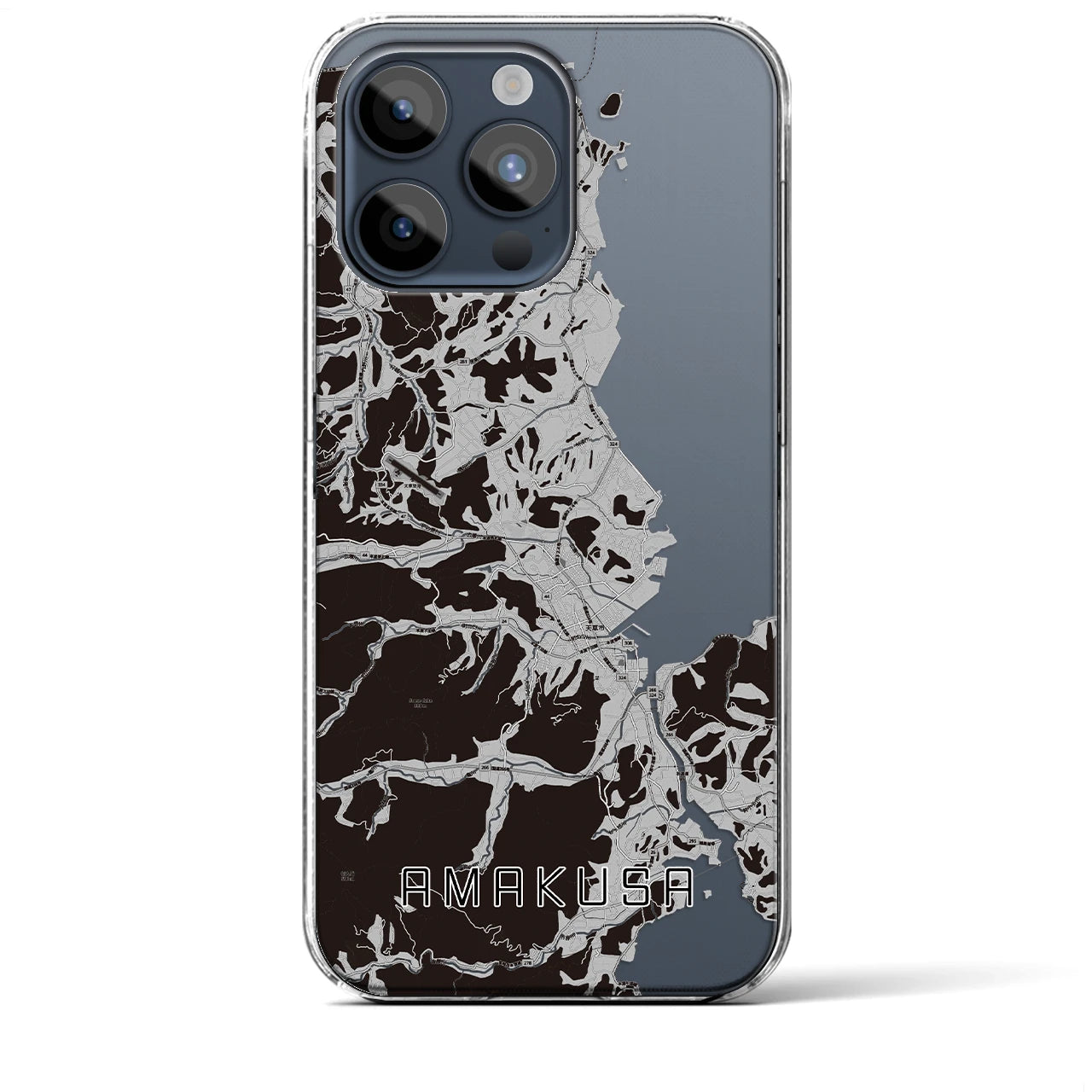 【天草(熊本県)】地図柄iPhoneケース(クリアタイプ)