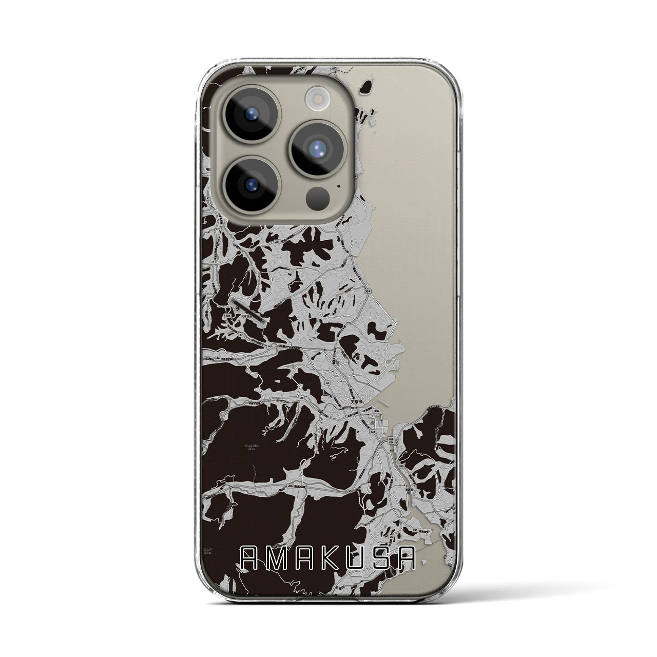 【天草(熊本県)】地図柄iPhoneケース(クリアタイプ)