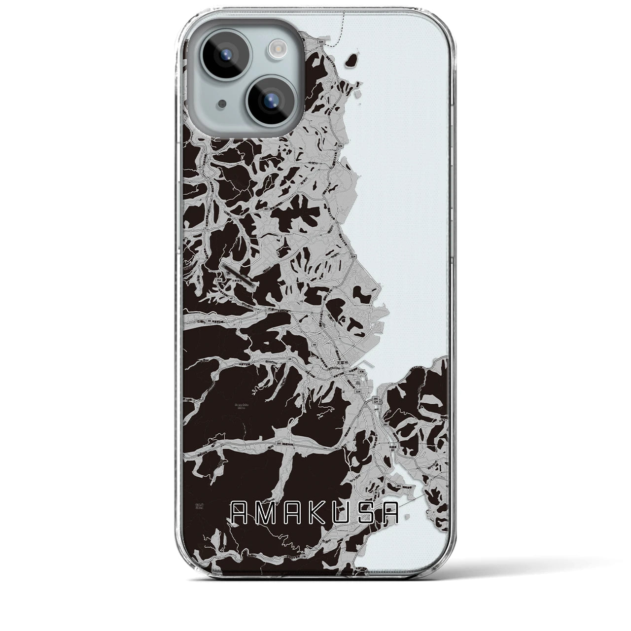 【天草(熊本県)】地図柄iPhoneケース(クリアタイプ)