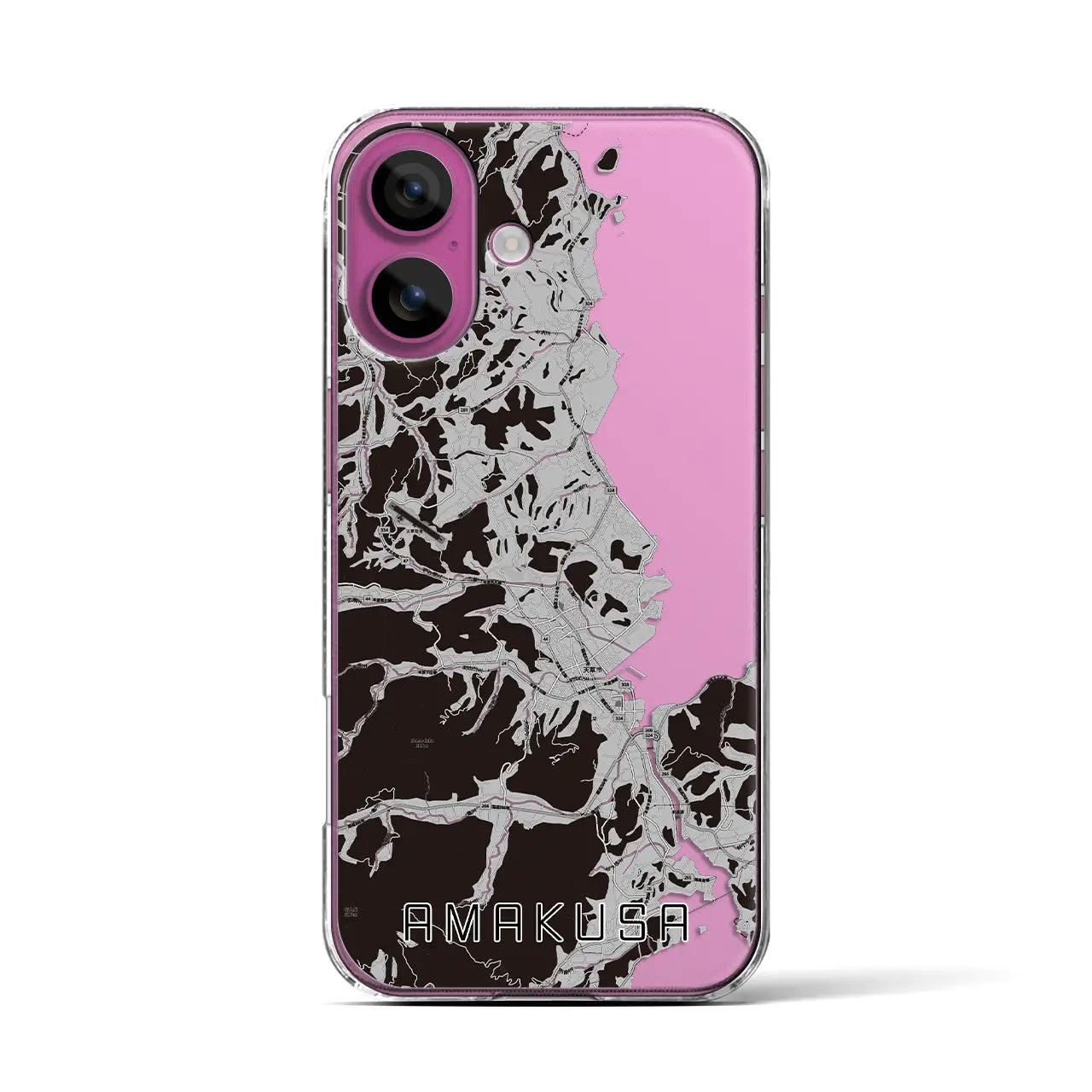 【天草(熊本県)】地図柄iPhoneケース(クリアタイプ)