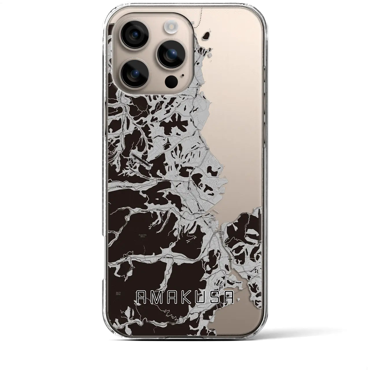 【天草(熊本県)】地図柄iPhoneケース(クリアタイプ)