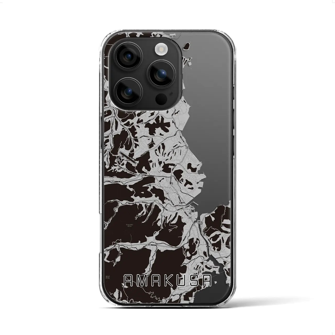 【天草(熊本県)】地図柄iPhoneケース(クリアタイプ)