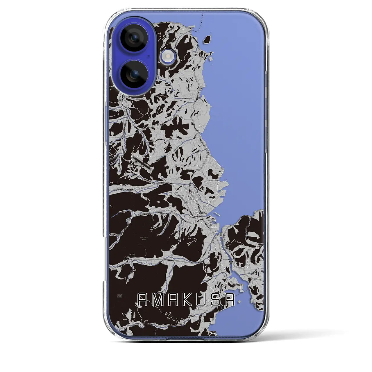 【天草(熊本県)】地図柄iPhoneケース(クリアタイプ)