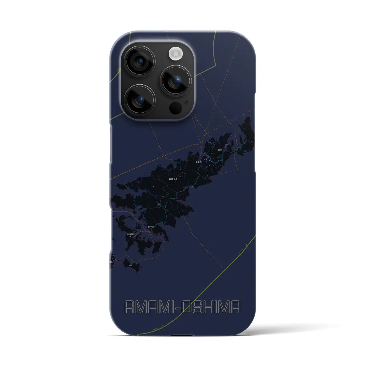 【奄美大島(鹿児島県)】地図柄iPhoneケース(バックカバータイプ)