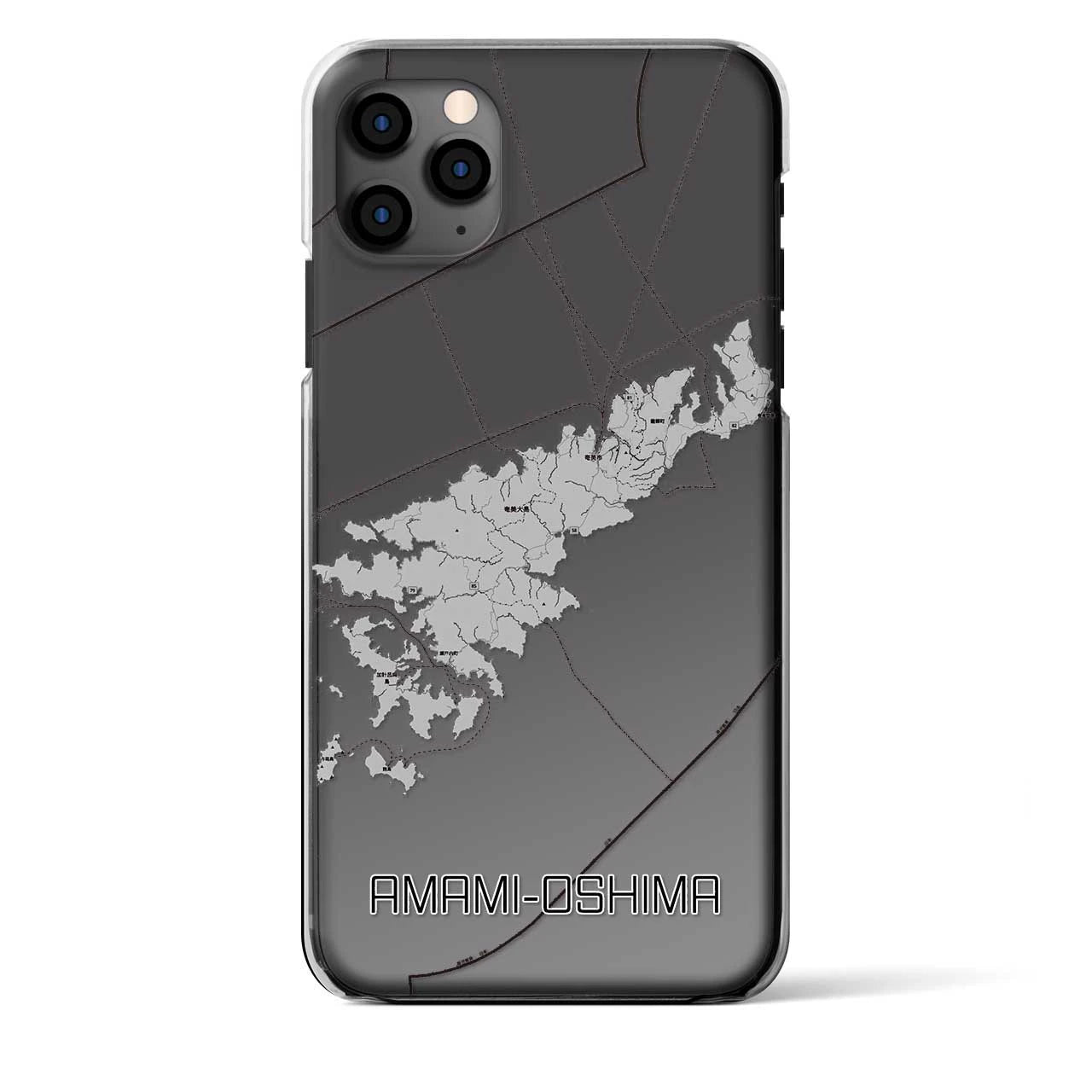 【奄美大島(鹿児島県)】地図柄iPhoneケース(クリアタイプ)