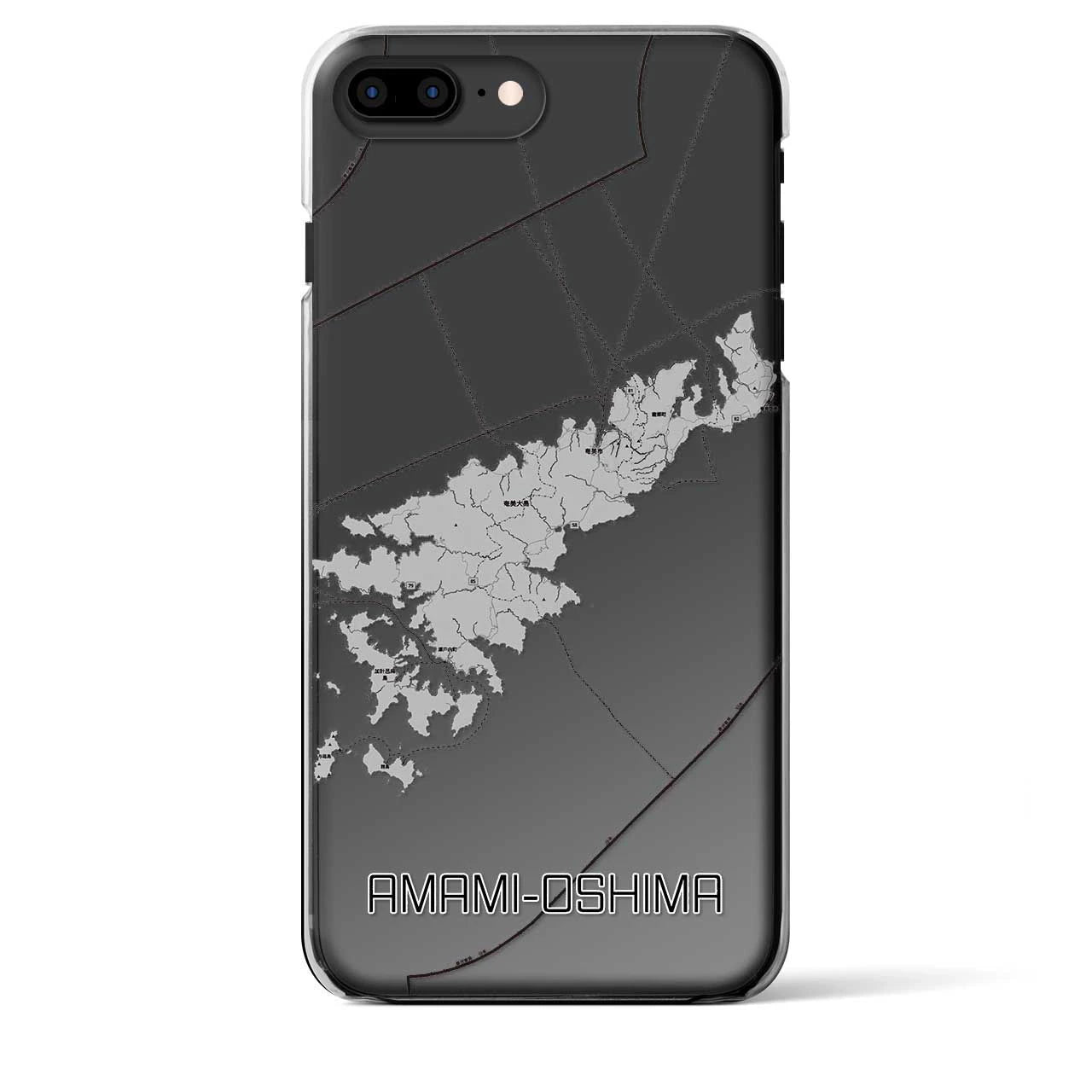 【奄美大島(鹿児島県)】地図柄iPhoneケース(クリアタイプ)