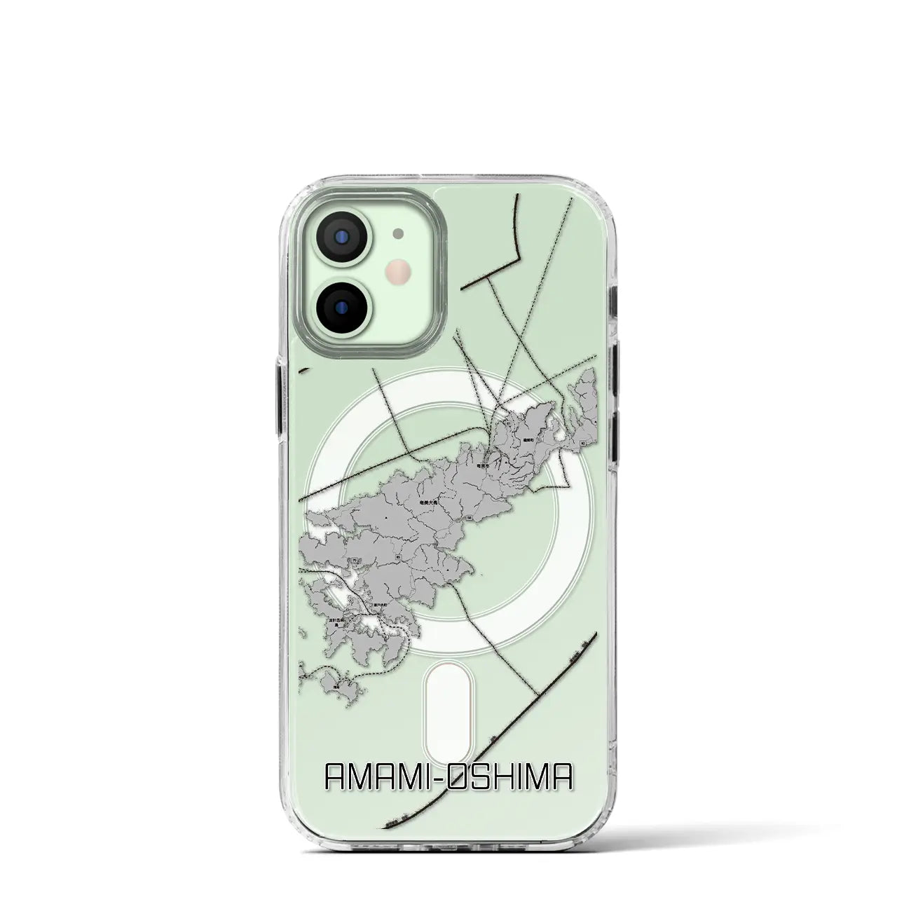 【奄美大島(鹿児島県)】地図柄iPhoneケース(MagSafeタイプ)