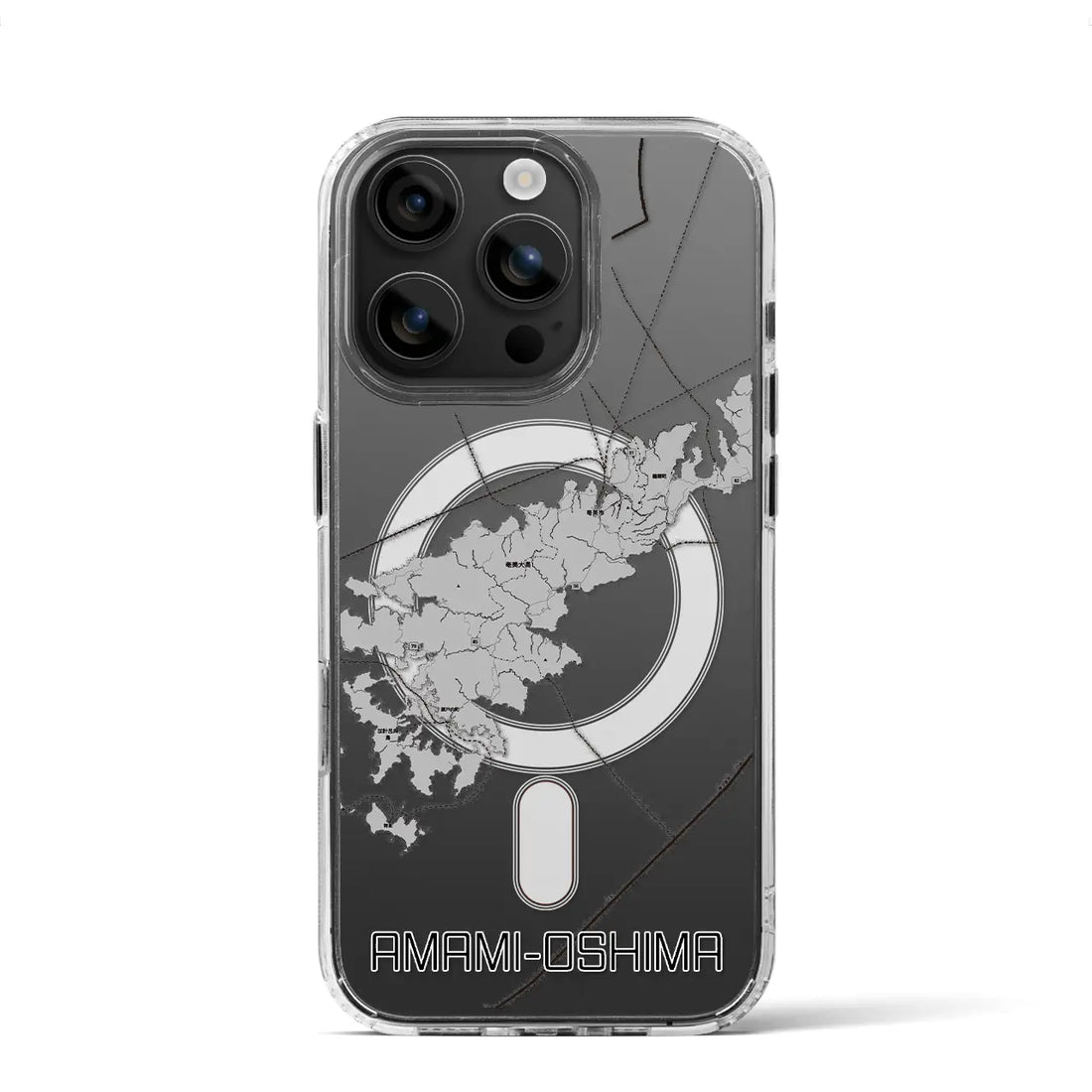 【奄美大島(鹿児島県)】地図柄iPhoneケース(MagSafeタイプ)