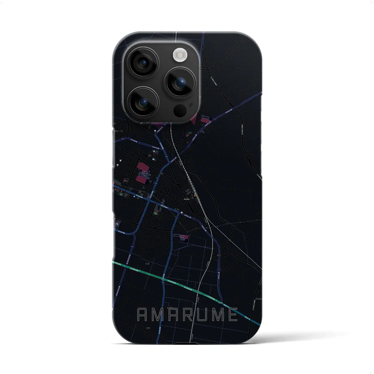 【余目(山形県)】地図柄iPhoneケース(バックカバータイプ)