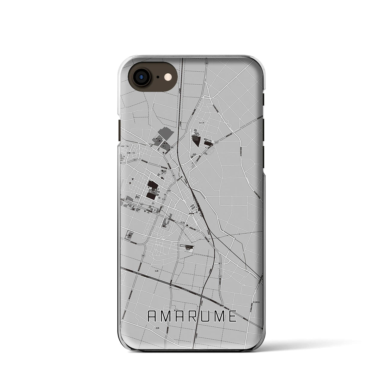 【余目(山形県)】地図柄iPhoneケース(クリアタイプ)