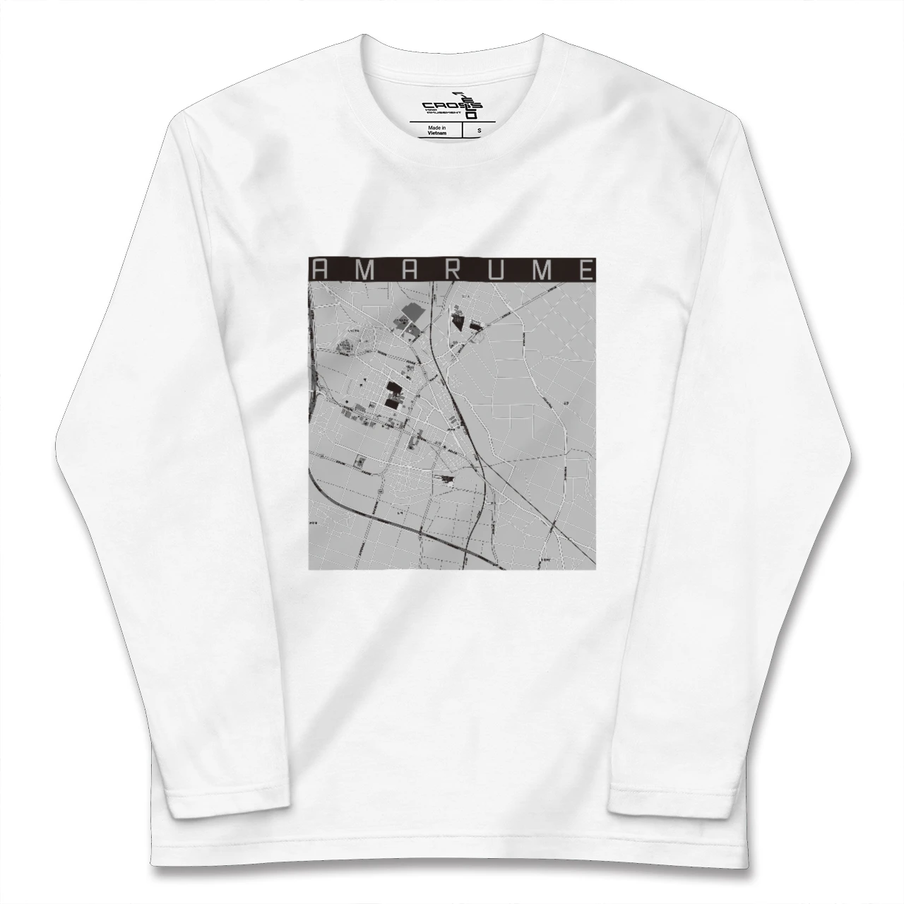 【余目(山形県)】地図柄ロングスリーブTシャツ