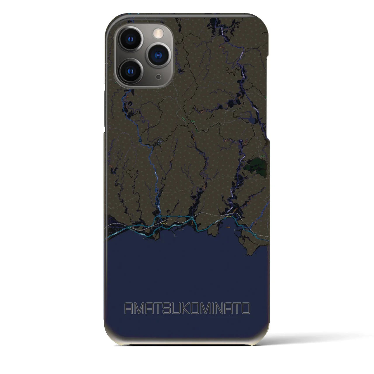 【天津小湊(千葉県)】地図柄iPhoneケース(バックカバータイプ)