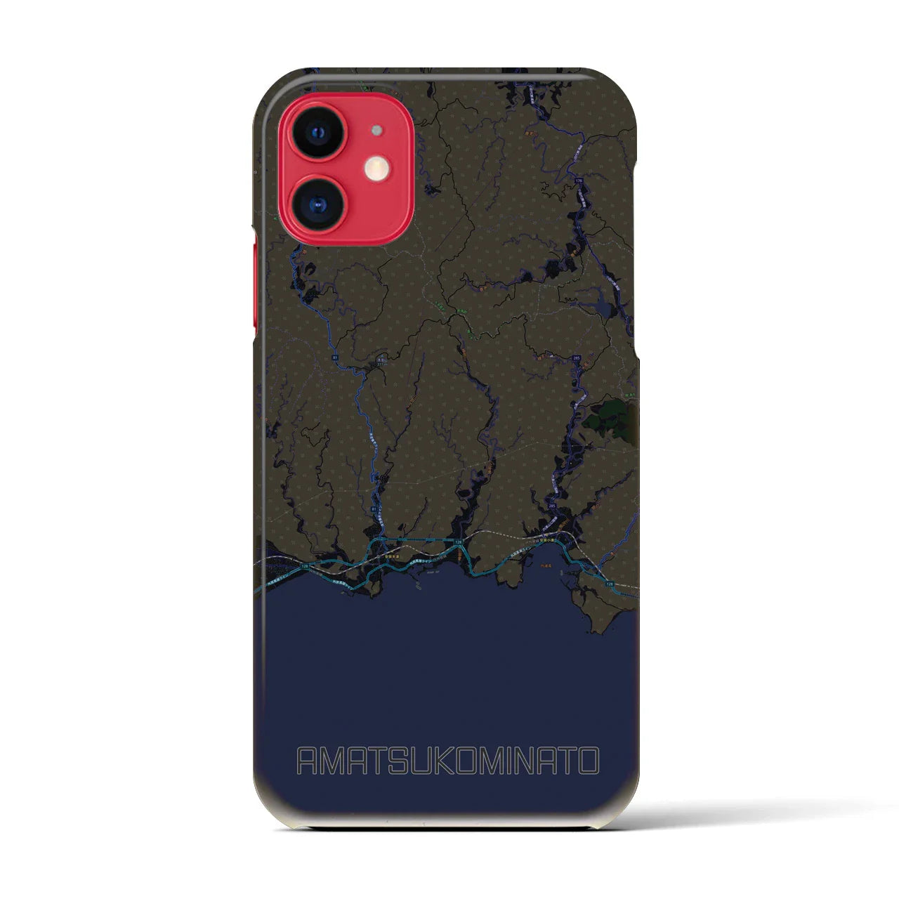【天津小湊(千葉県)】地図柄iPhoneケース(バックカバータイプ)