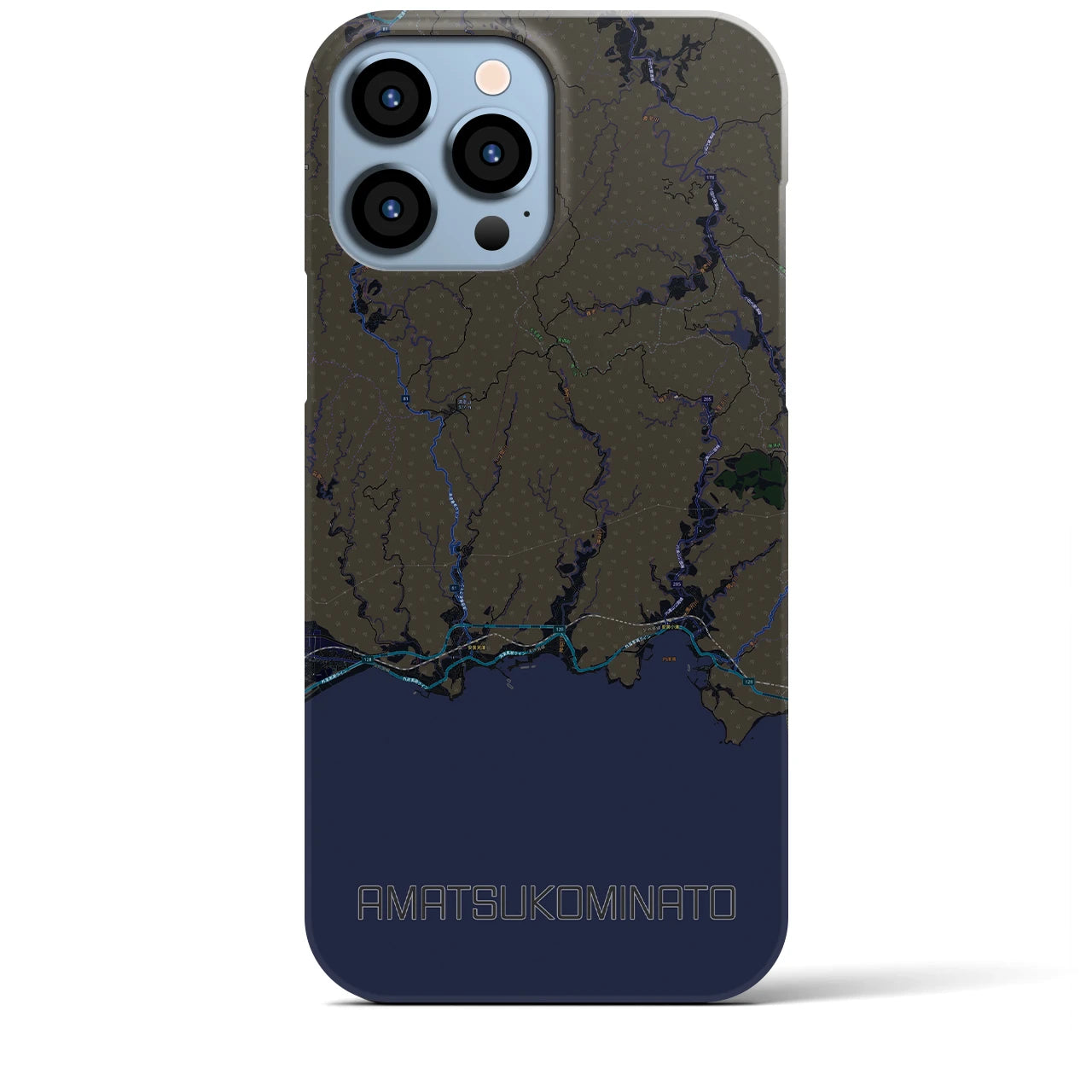 【天津小湊(千葉県)】地図柄iPhoneケース(バックカバータイプ)