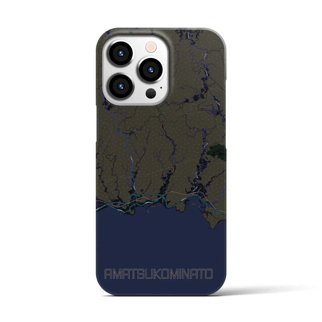 【天津小湊(千葉県)】地図柄iPhoneケース(バックカバータイプ)