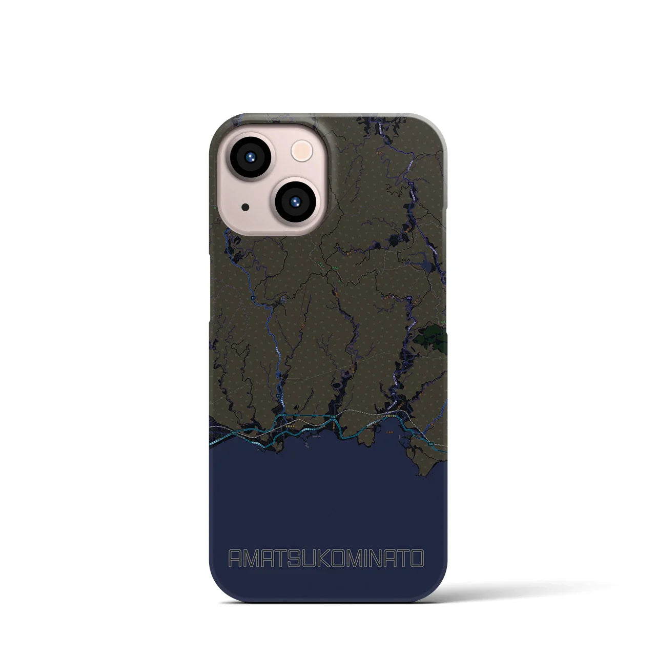【天津小湊(千葉県)】地図柄iPhoneケース(バックカバータイプ)