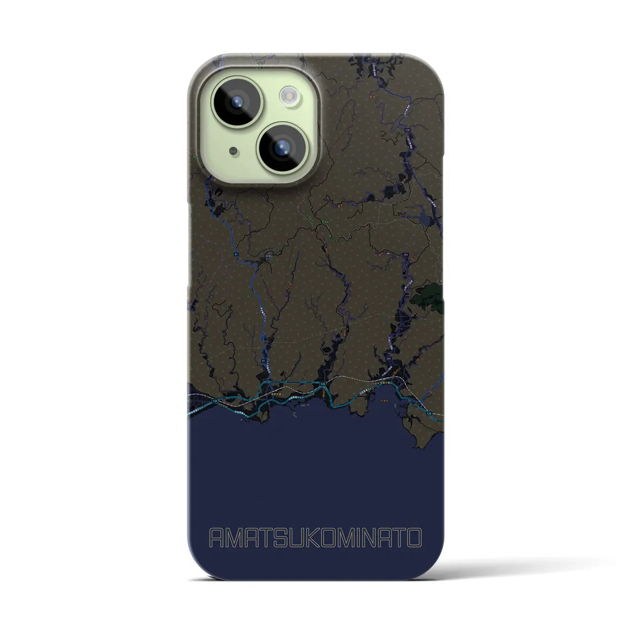 【天津小湊(千葉県)】地図柄iPhoneケース(バックカバータイプ)