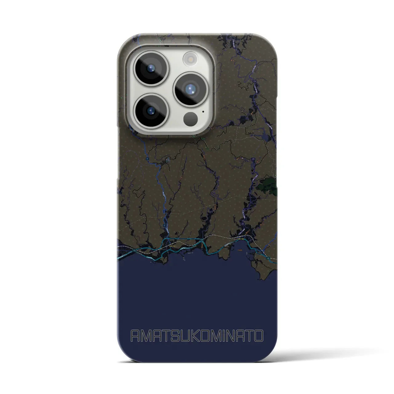 【天津小湊(千葉県)】地図柄iPhoneケース(バックカバータイプ)