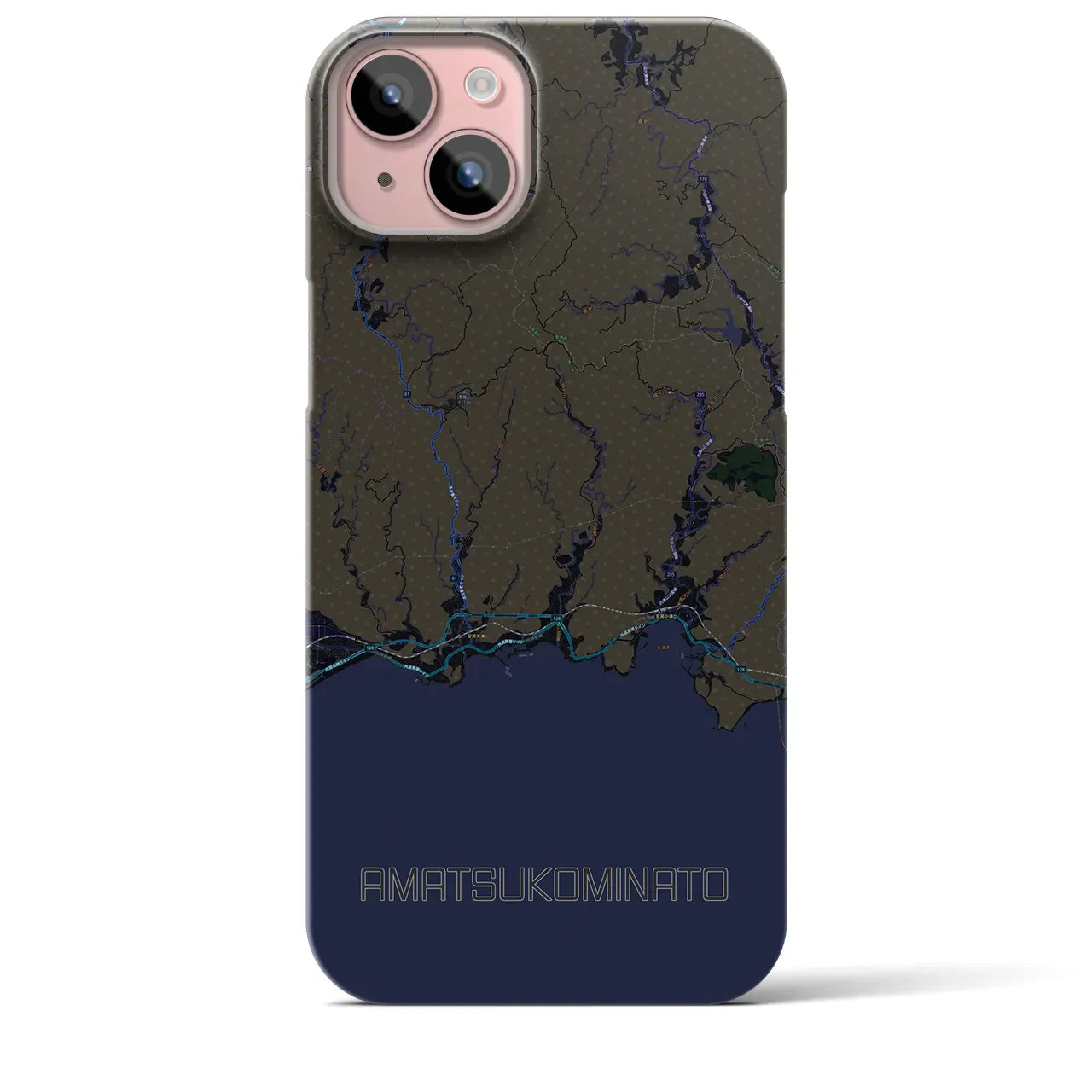 【天津小湊(千葉県)】地図柄iPhoneケース(バックカバータイプ)