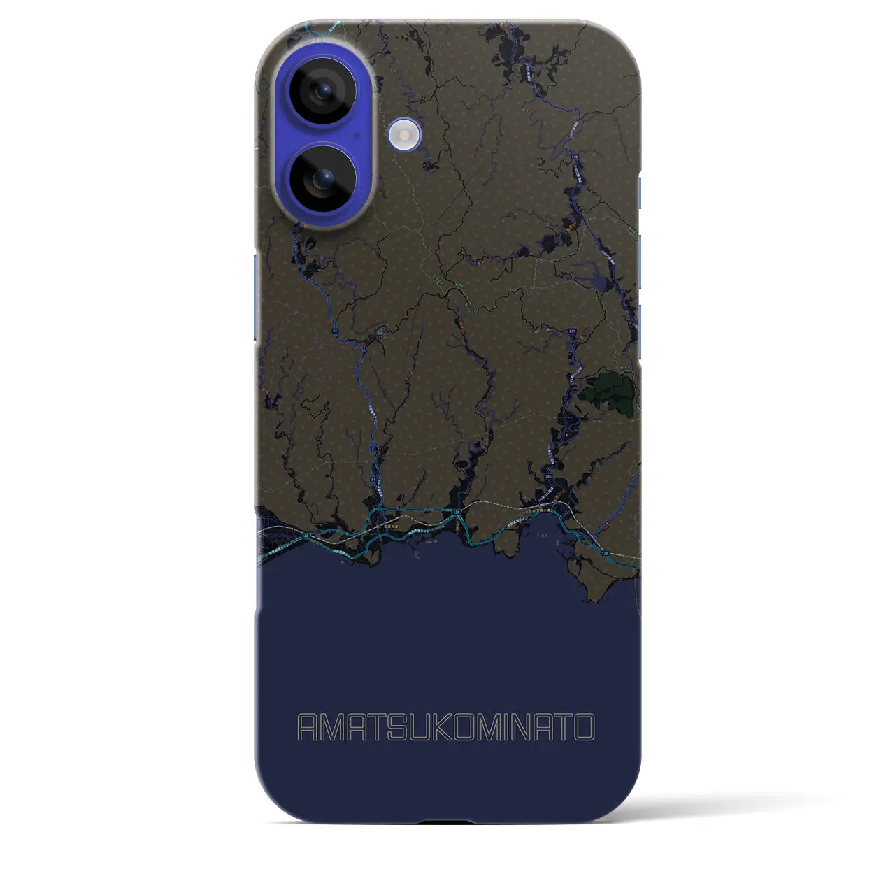 【天津小湊(千葉県)】地図柄iPhoneケース(バックカバータイプ)