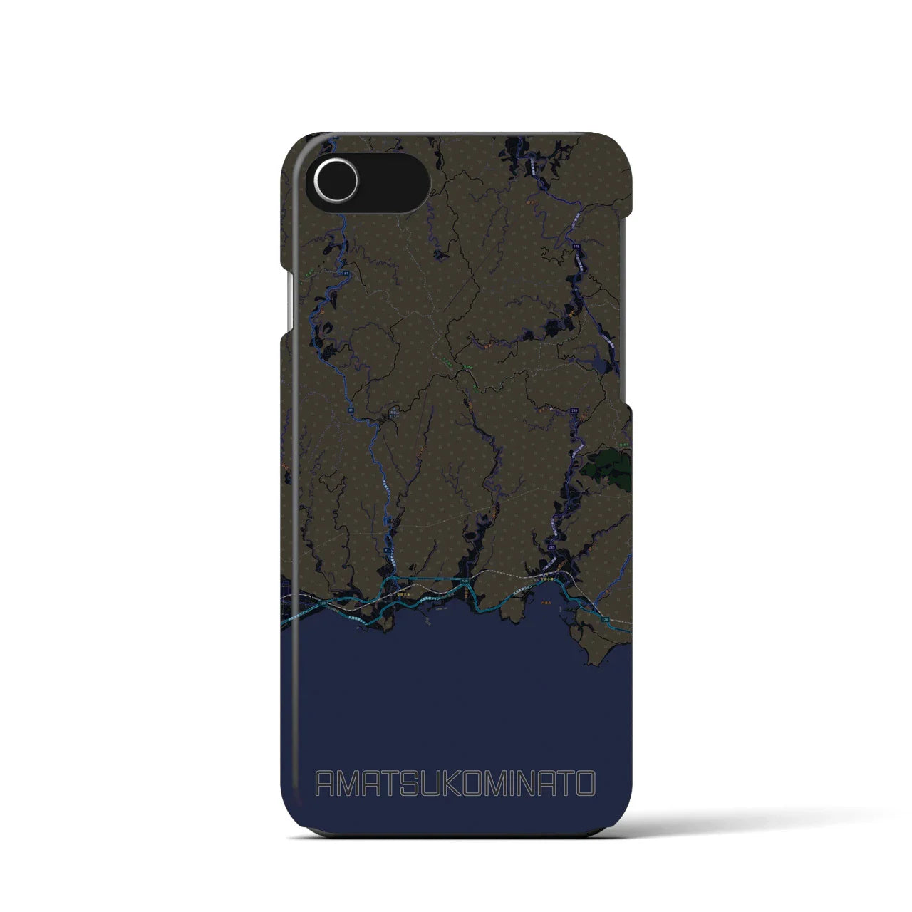 【天津小湊(千葉県)】地図柄iPhoneケース(バックカバータイプ)