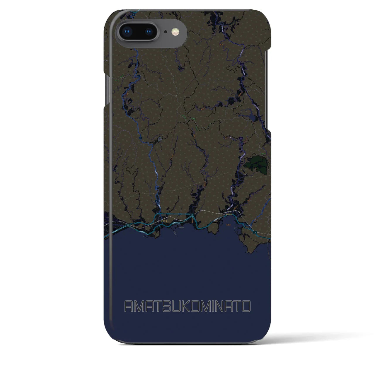 【天津小湊(千葉県)】地図柄iPhoneケース(バックカバータイプ)