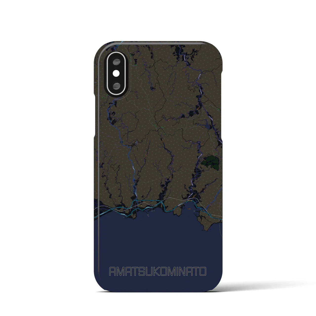 【天津小湊(千葉県)】地図柄iPhoneケース(バックカバータイプ)