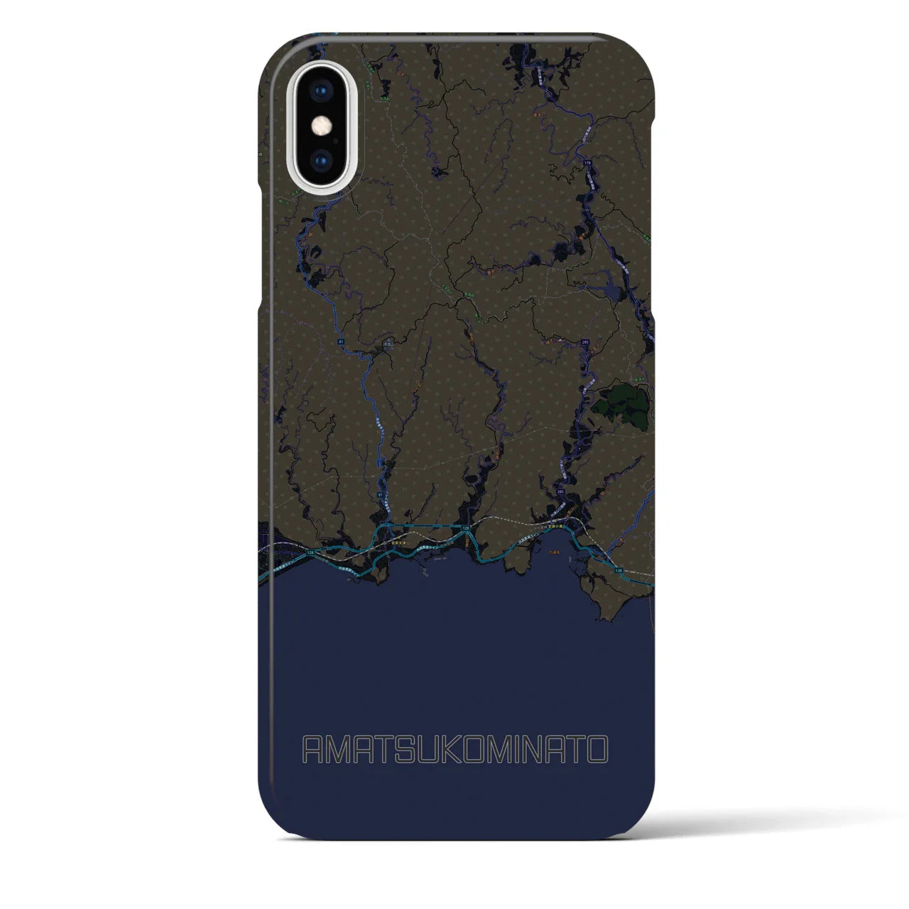 【天津小湊(千葉県)】地図柄iPhoneケース(バックカバータイプ)