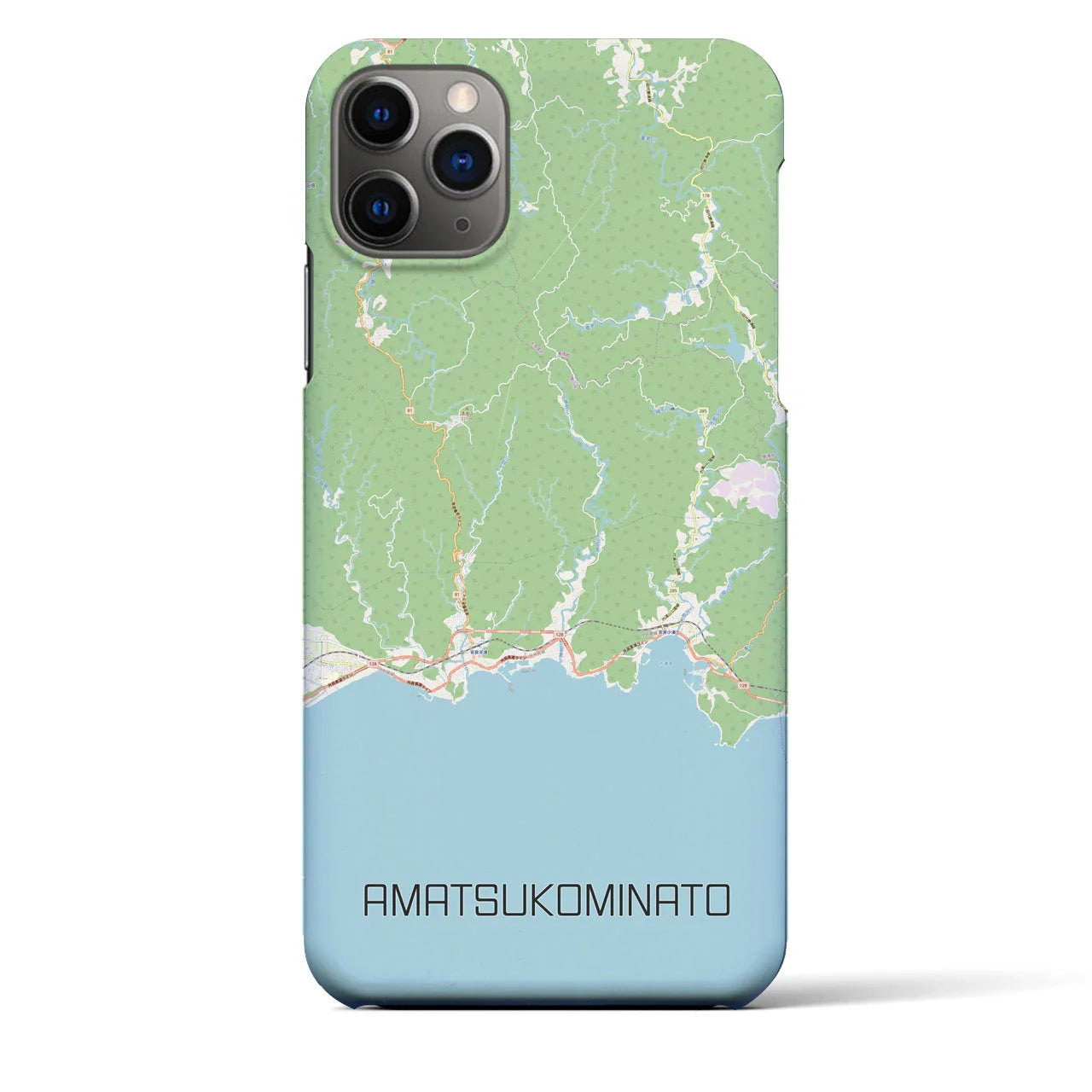 【天津小湊(千葉県)】地図柄iPhoneケース(バックカバータイプ)