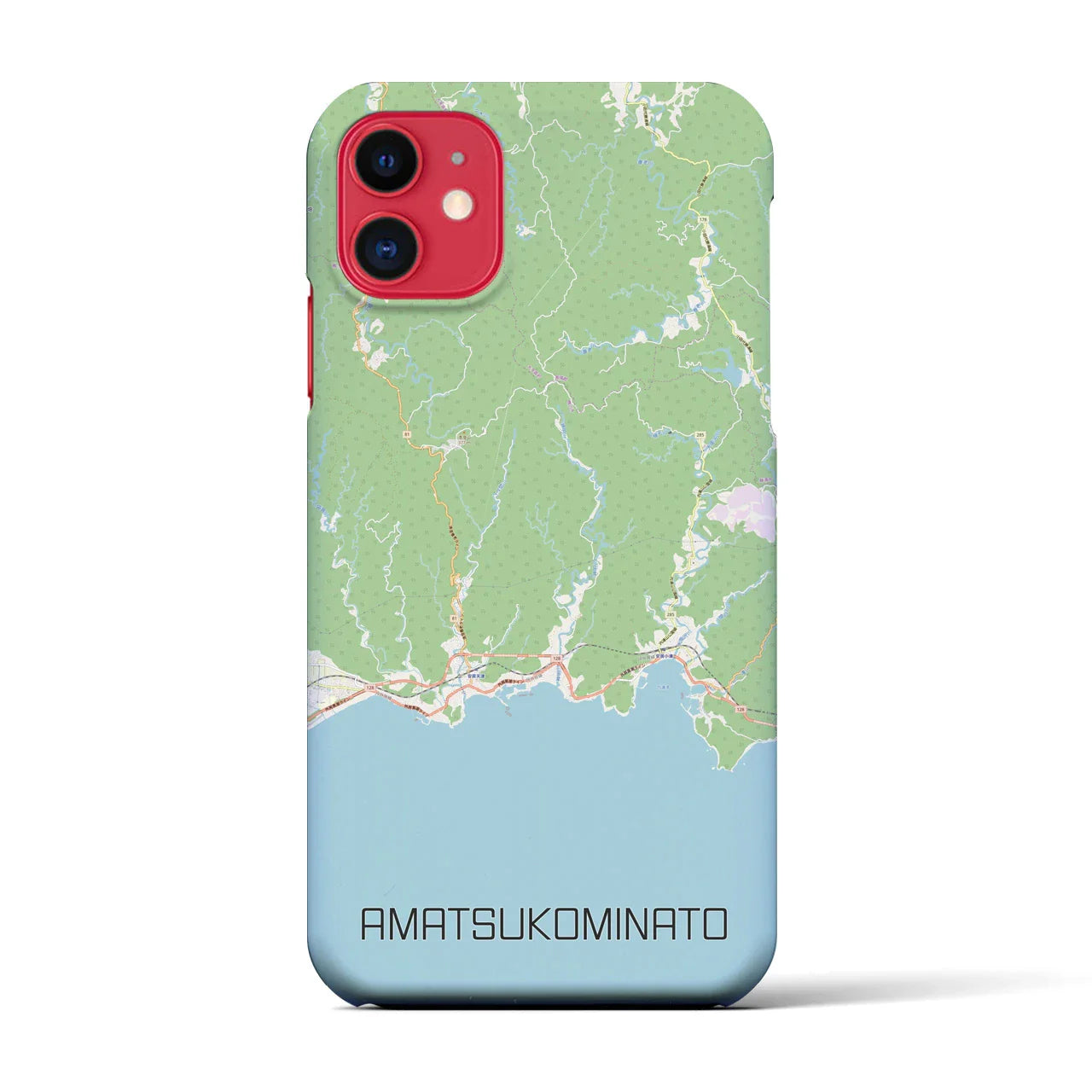 【天津小湊(千葉県)】地図柄iPhoneケース(バックカバータイプ)