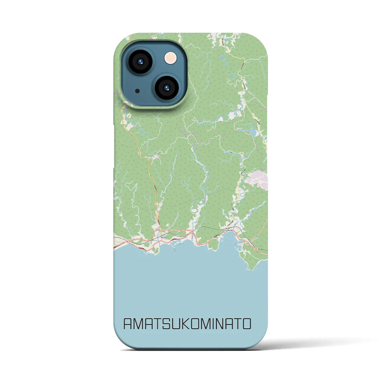 【天津小湊(千葉県)】地図柄iPhoneケース(バックカバータイプ)