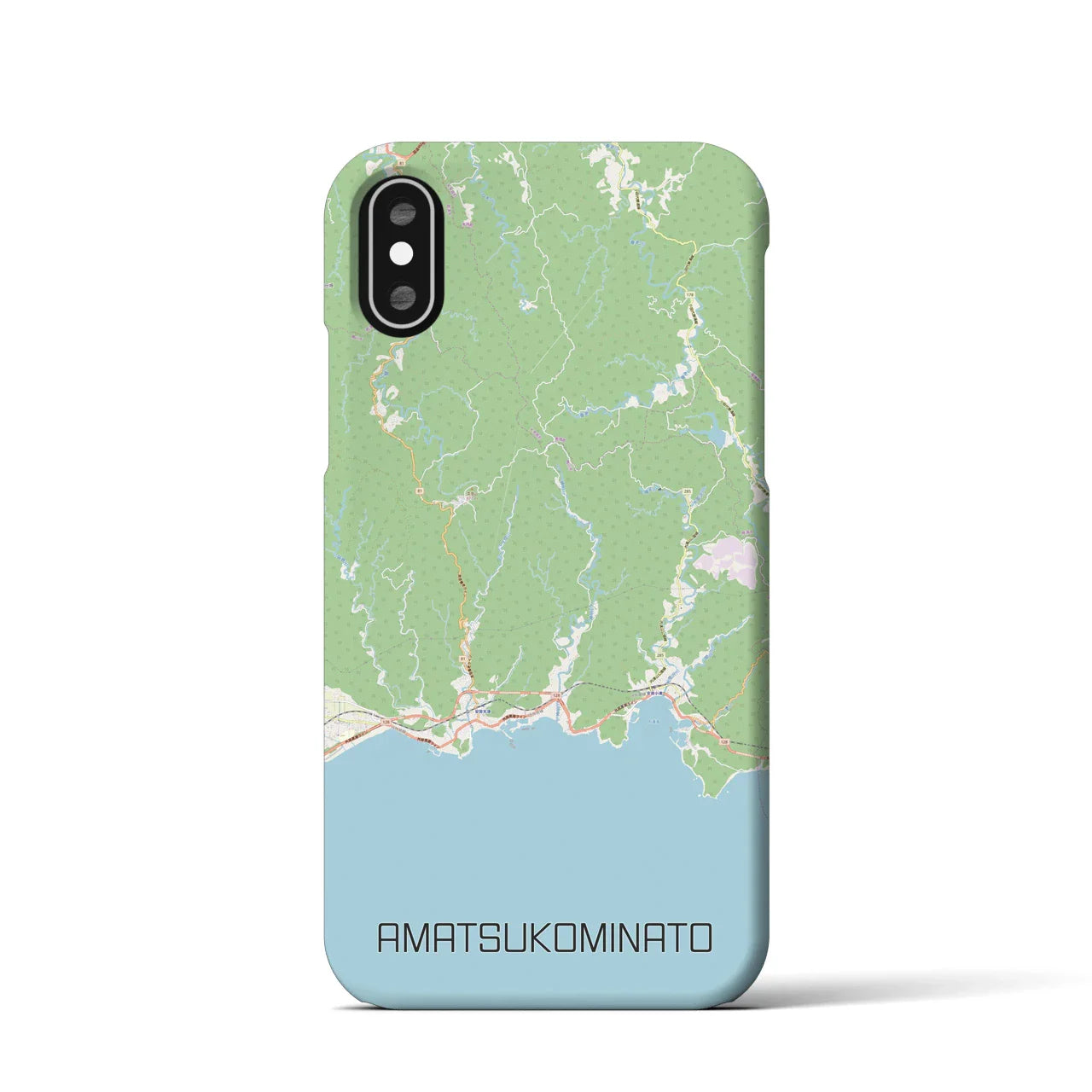【天津小湊(千葉県)】地図柄iPhoneケース(バックカバータイプ)